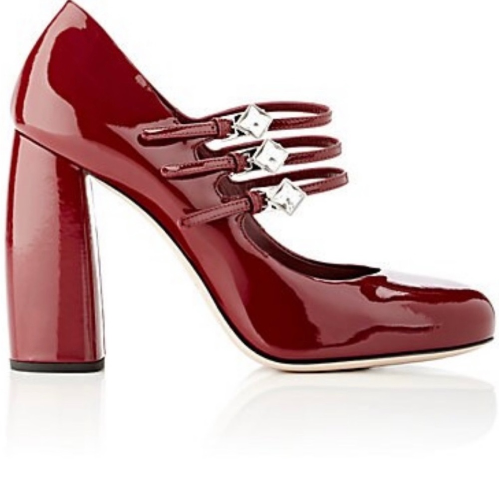 Miu miu Patent Red Leather mary Jane heels